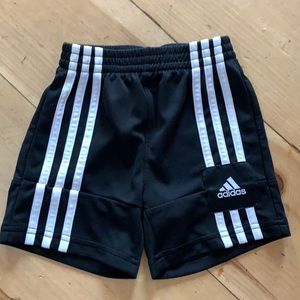 Adidas black mesh shorts. Size 2T.